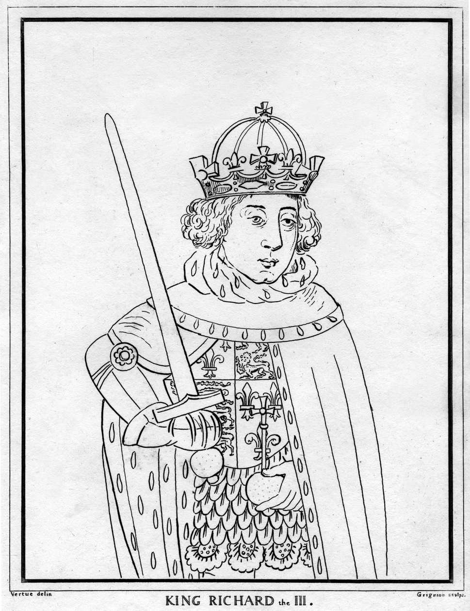 Richard III av England, 1700-tallet. av Reynolds Grignion