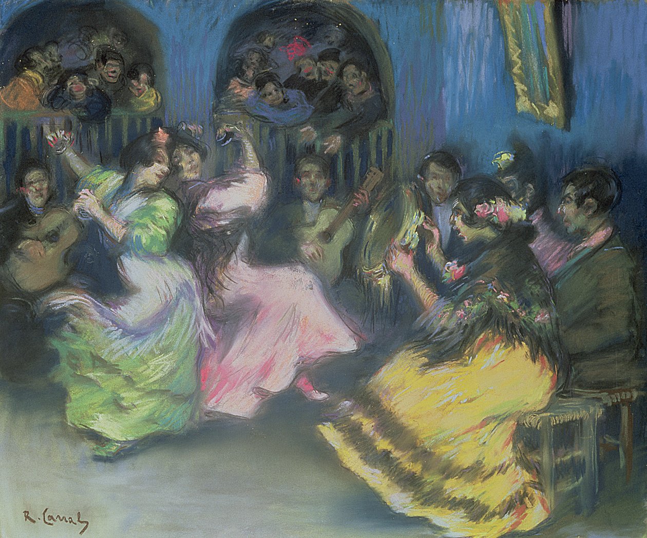 Spanske sigøynerdansere, 1898 av Ricardo Canals y Llambi