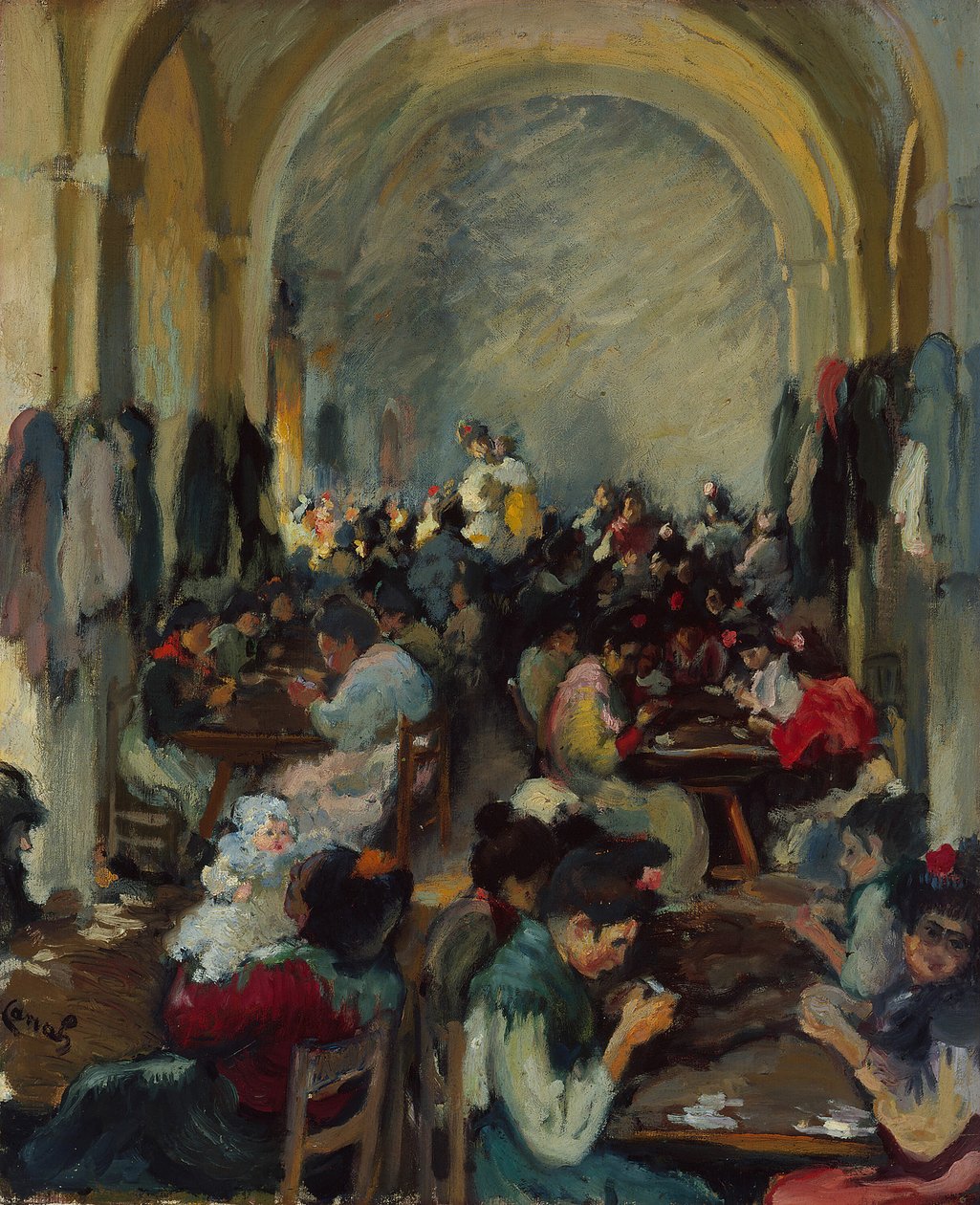Sigarfremstilling i Sevilla, 1899. av Ricardo Canals y Llambi