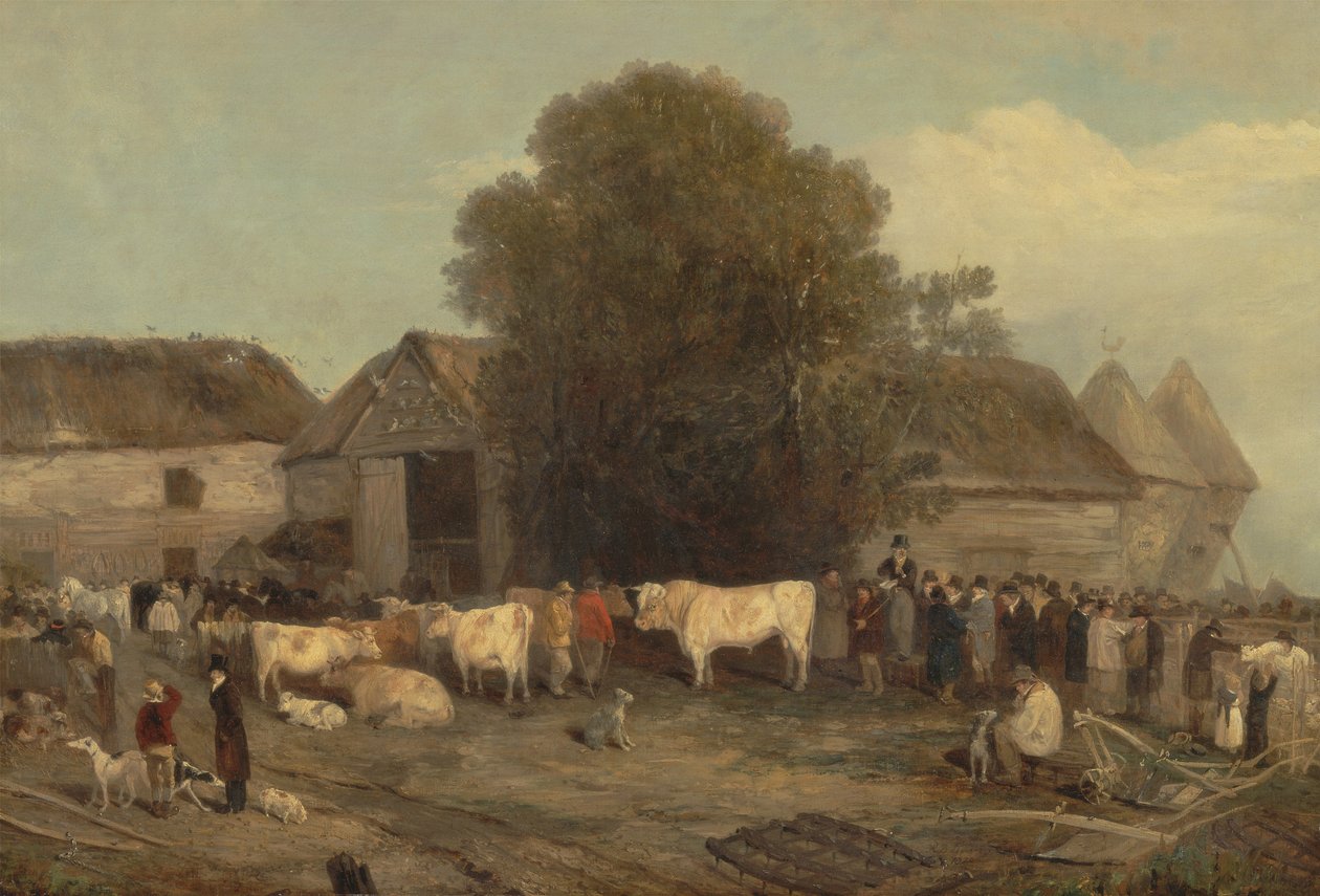 Gårdssalget, 1820 av Richard Barrett Davis