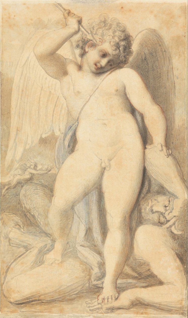 Amor overmannet en satyr av Richard Cosway