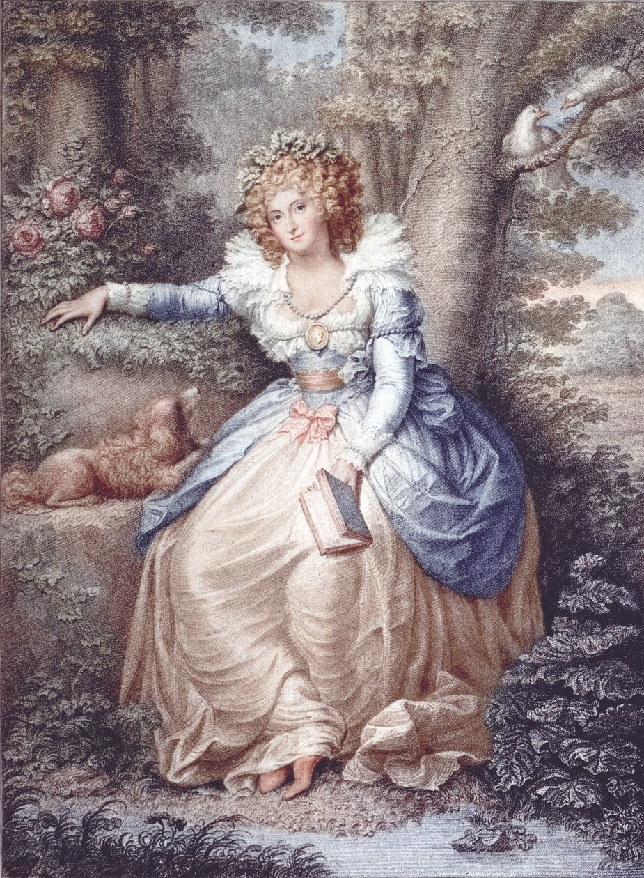 Mrs Fitzherbert, gravert og pub. av Jean Conde (1725-94), 1792 (stippgravering) av Richard Cosway