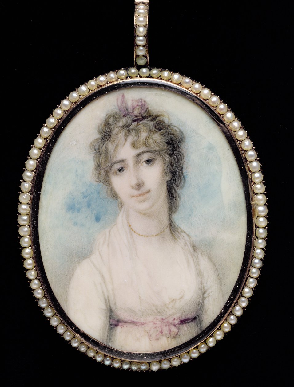 PD.200-1961 Portrettminiatyr av fru Arbuthnot, første kone til Charles Arbuthnot, 1796 av Richard Cosway