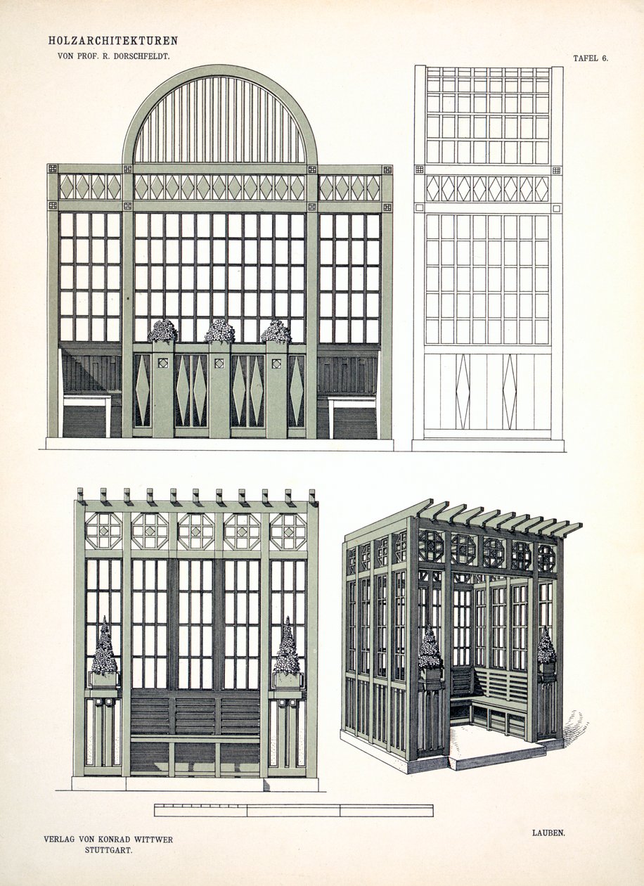 Arkitektur i tre, ca. 1900 av Richard Dorschfeldt