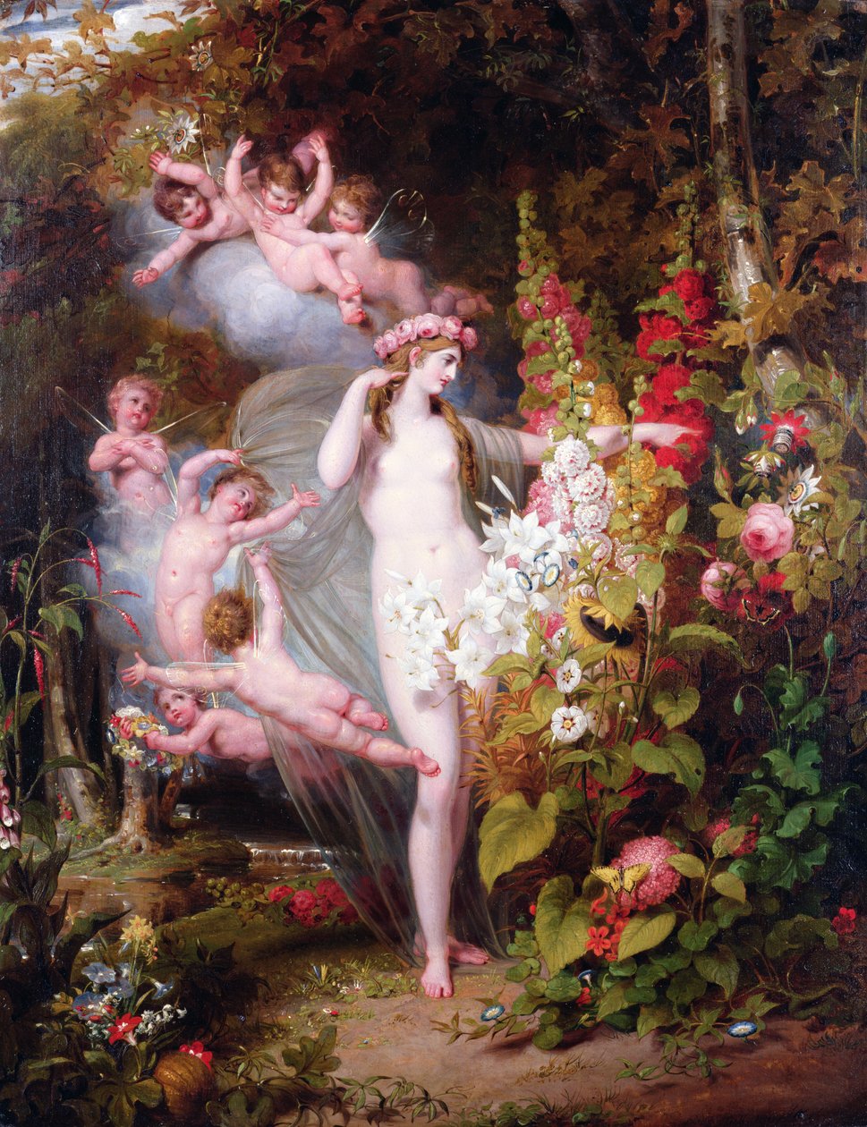 Flora avduket av Zephyrs, 1807 av Richard Westall