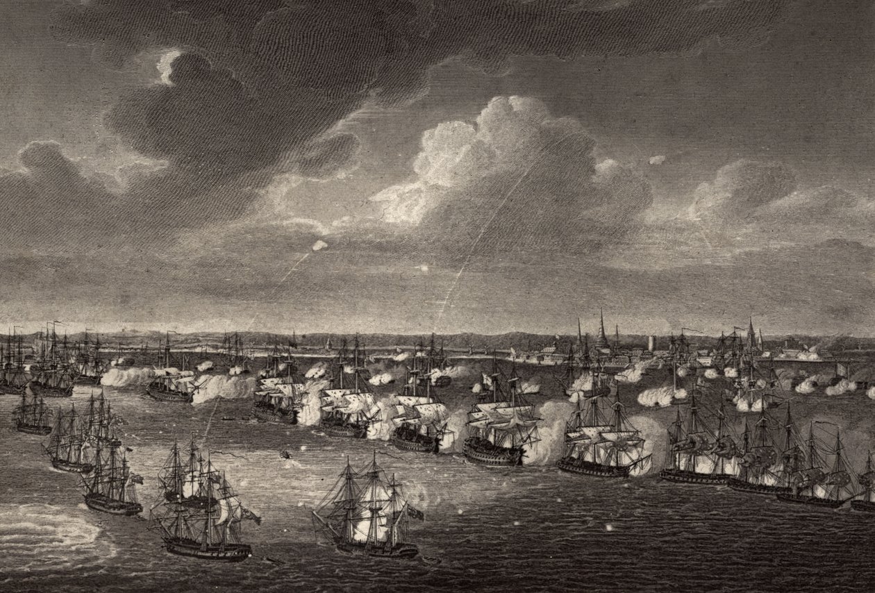 Slaget ved København i 1801, illustrasjon fra 