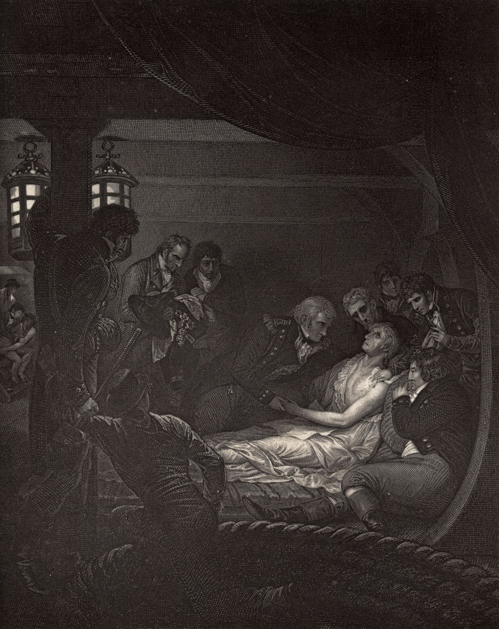 The Death of Nelson (1758-1805) illustrasjon fra 