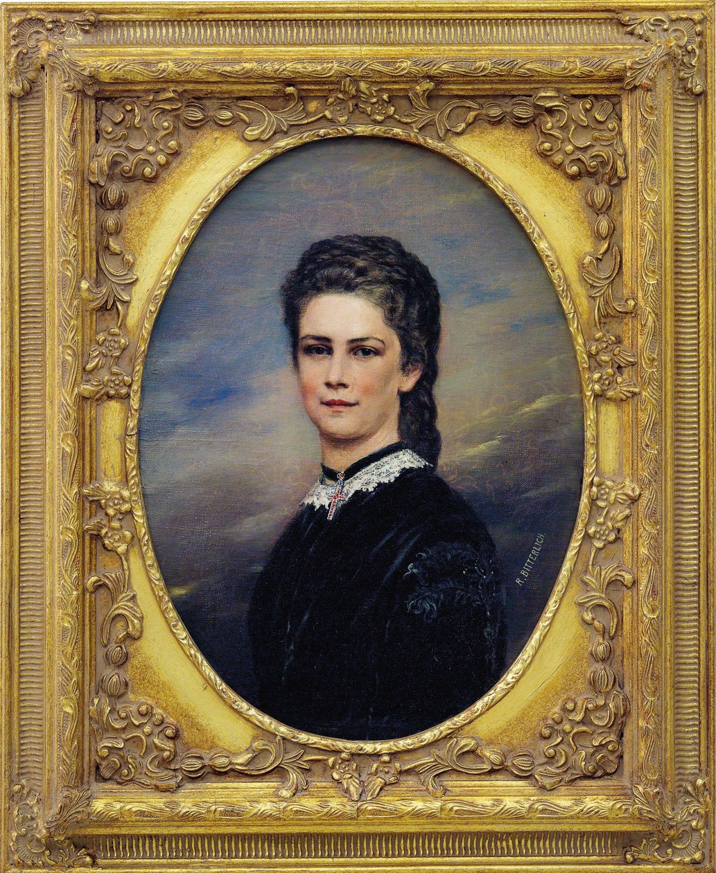 Portrett av keiserinne Elisabeth av Østerrike. av Richard Bitterlich
