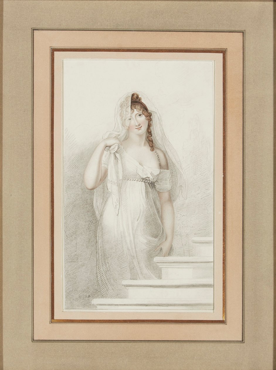 Portrett av Madame Recamier 1777-1849. av Richard Cosway