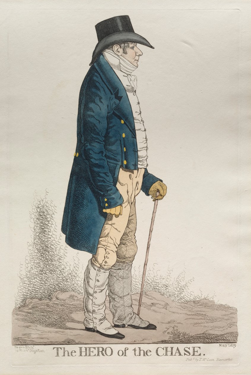 The Hero of the Chase, 1819. av Richard Dighton