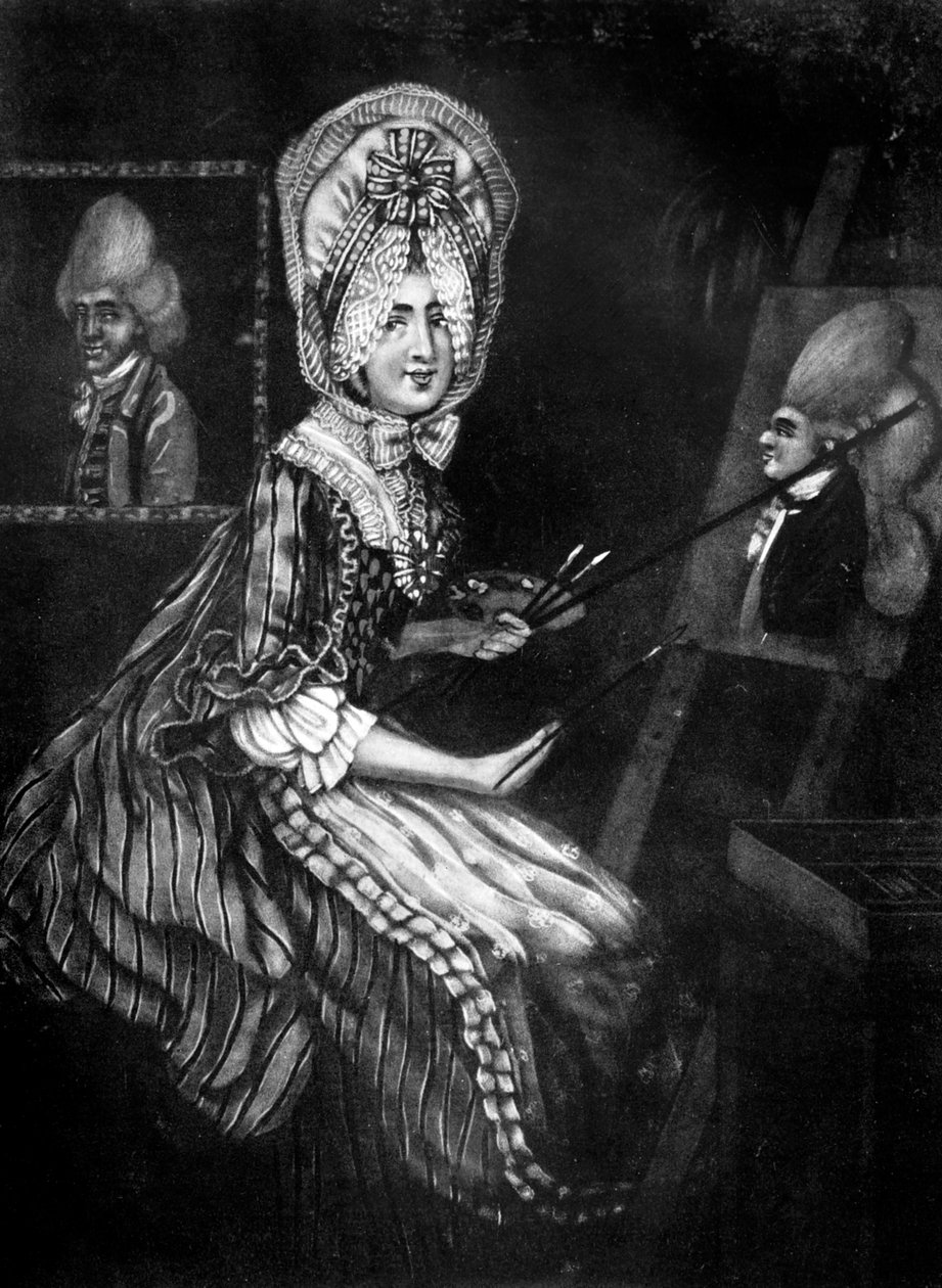 The Paintress of Macaronis, 1770. av Richard Dighton
