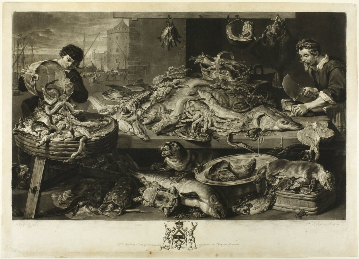 Et fiskemarked av Richard Earlom