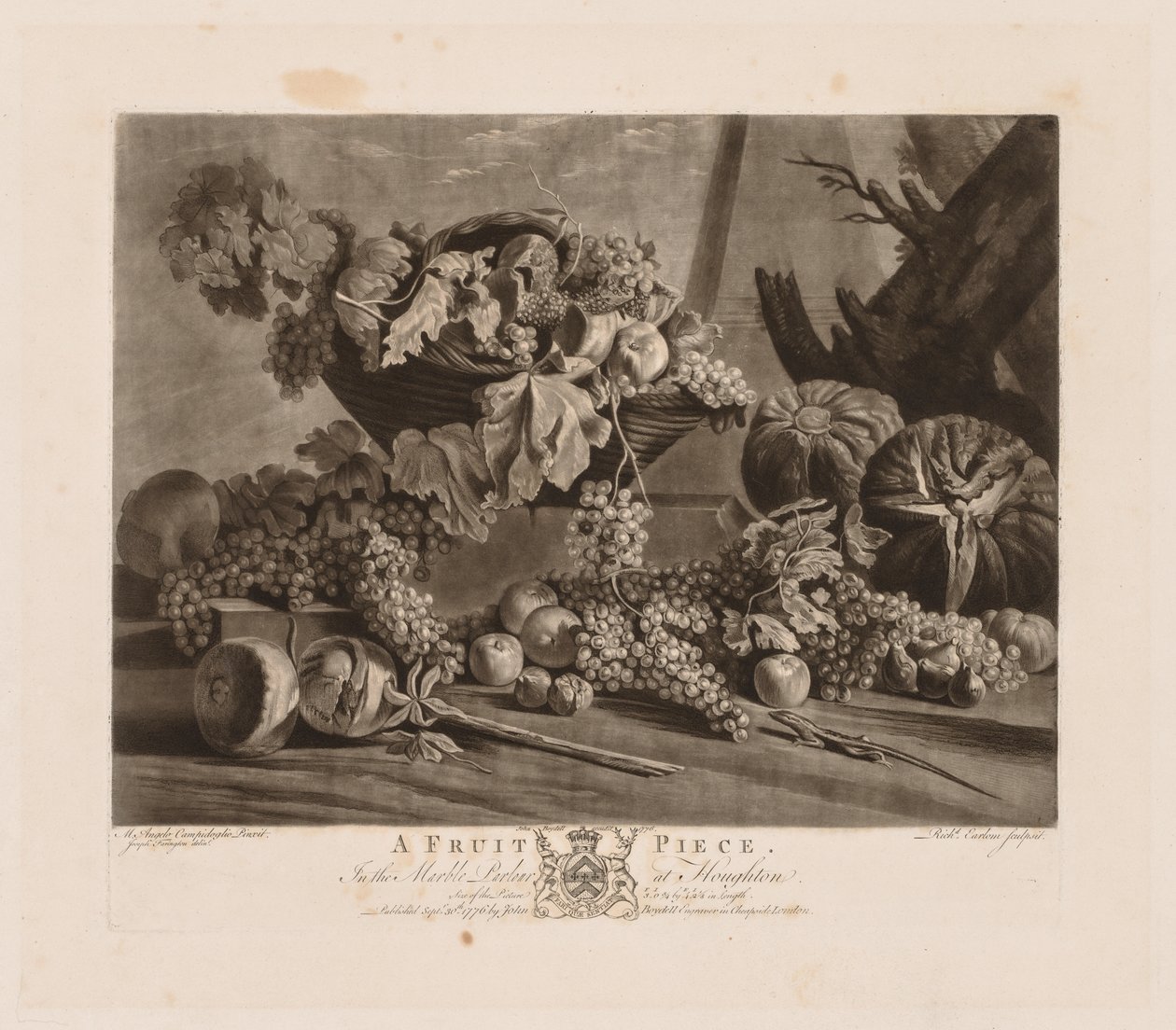 Et fruktstykke, 1776. av Richard Earlom