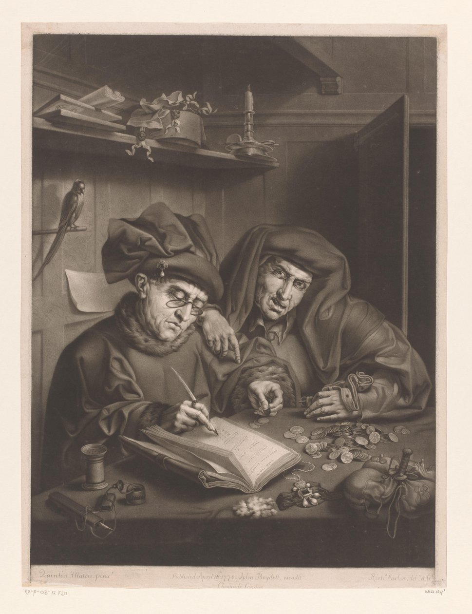 To tollere To skattemottakere The Misers av Richard Earlom