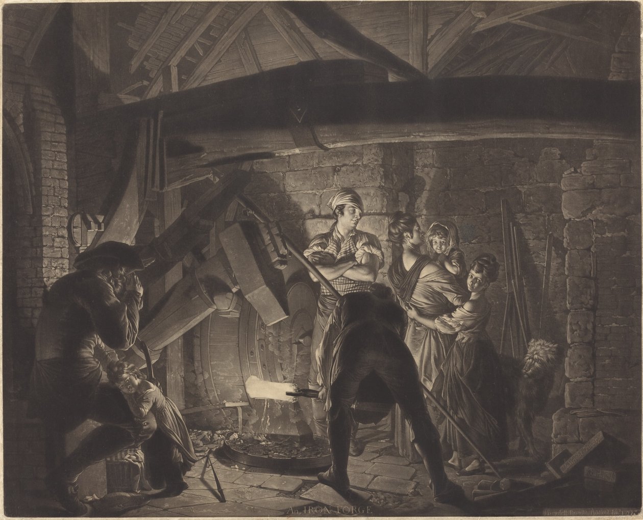 En jernsmie av Richard Earlom after Joseph Wright