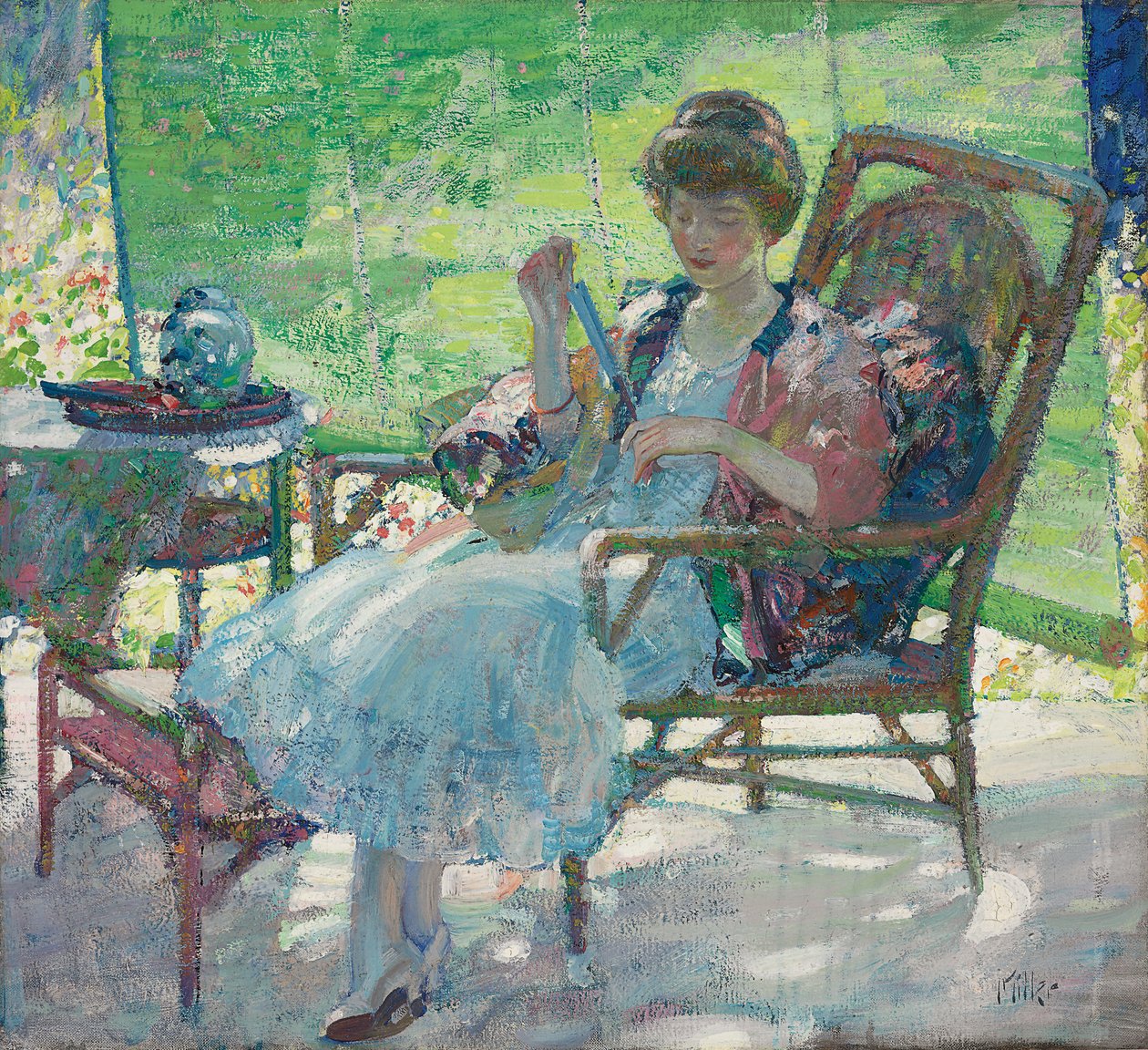 Day Dreams, ca. 1916 (olje på lerret) av Richard Emil Miller