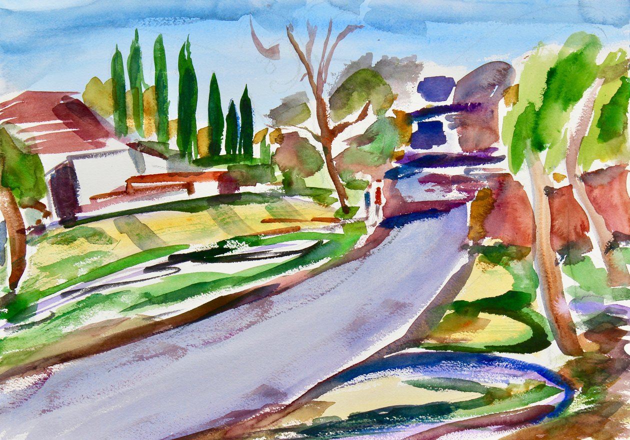 Back Road with Shadows, 2017 av Richard Fox
