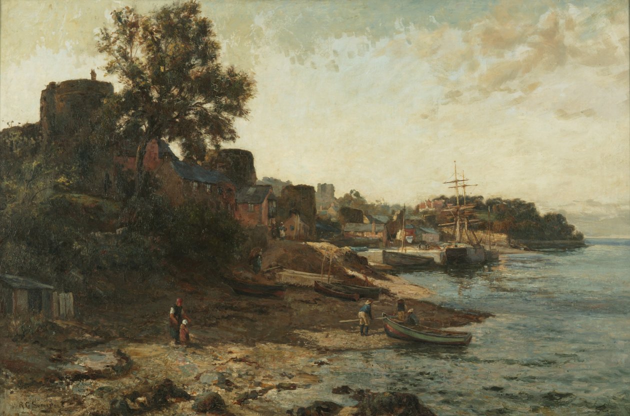 Conway Quay (olje på lerret) av Richard Gay Somerset