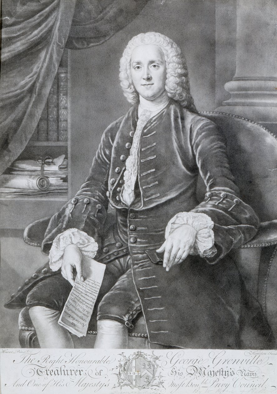 George Grenville (1712–70) (litho) av Richard Houston