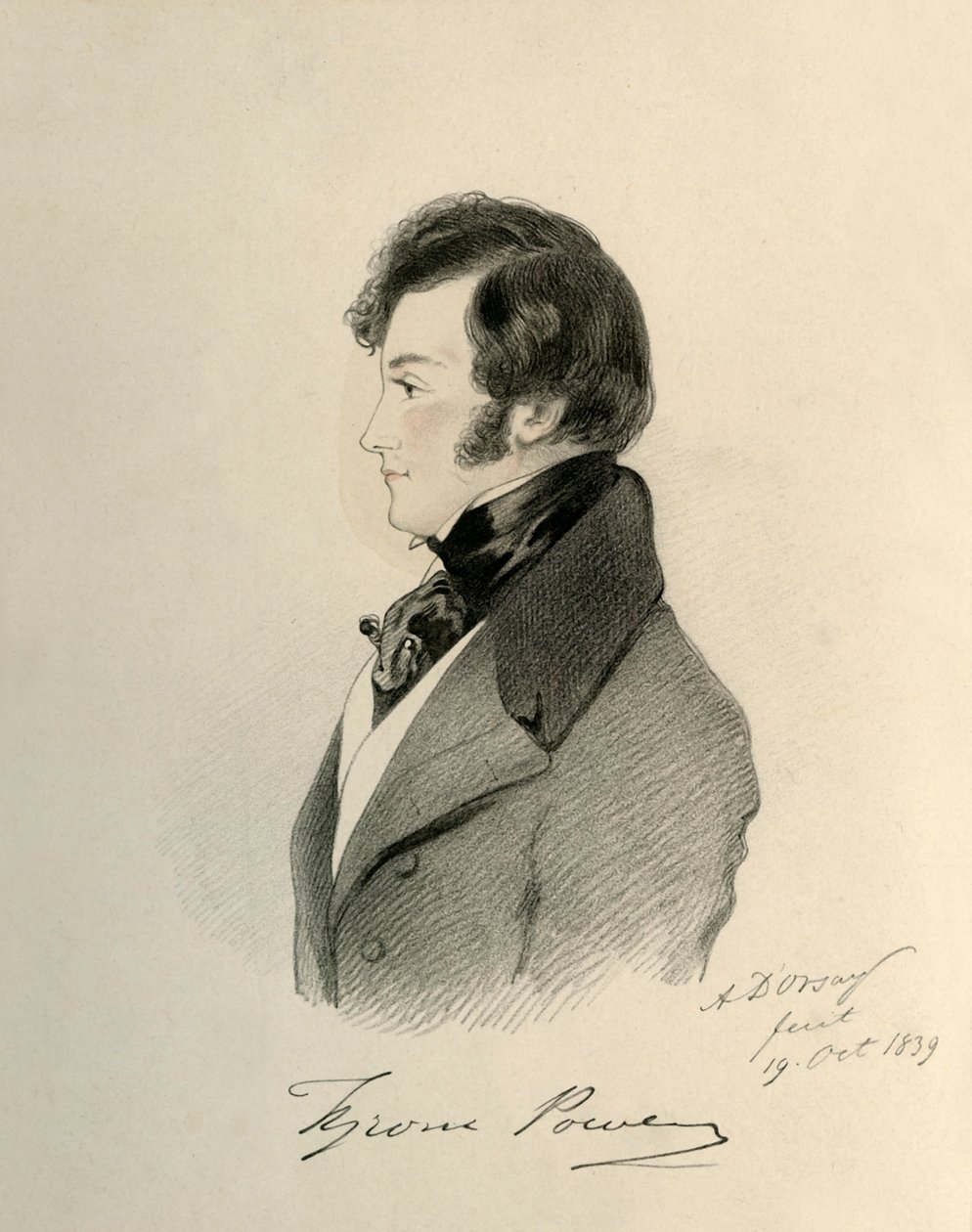 Tyrone Power, 1839. av Richard James Lane