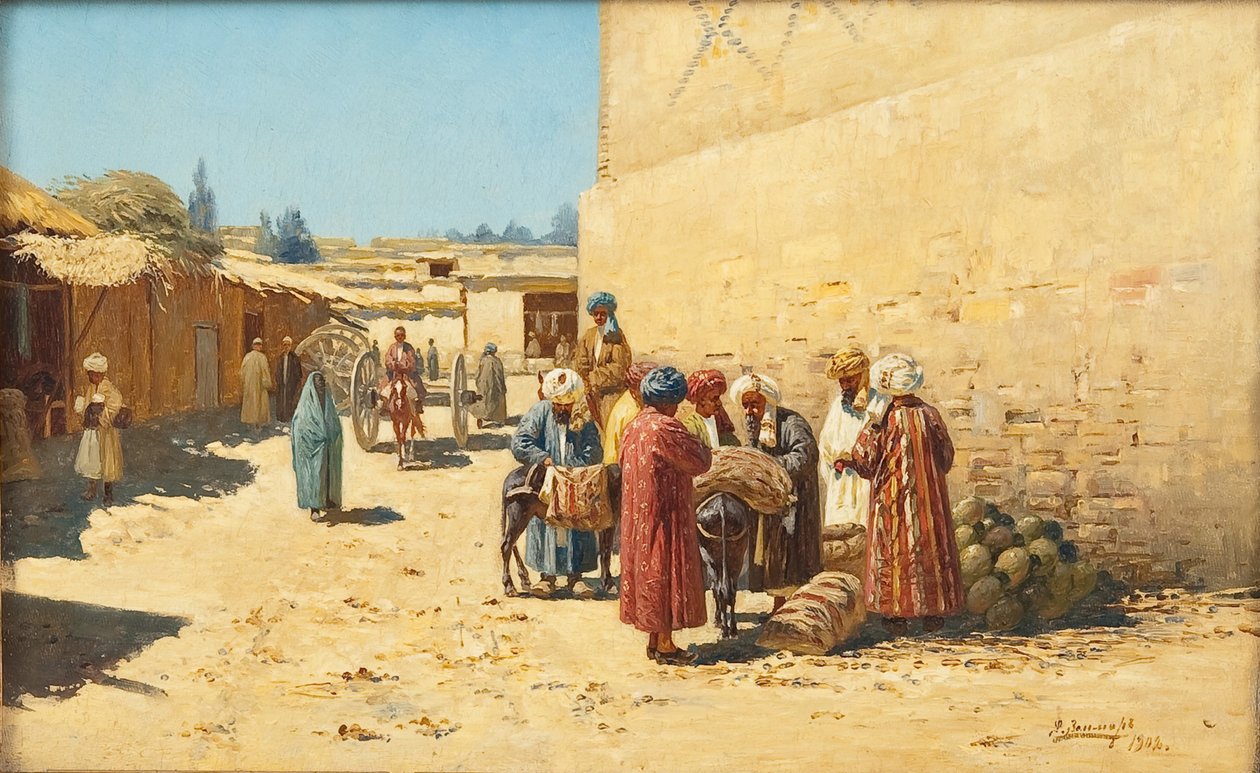 Gatesalg i Sentral-Asia, 1902 av Richard Karl Sommer