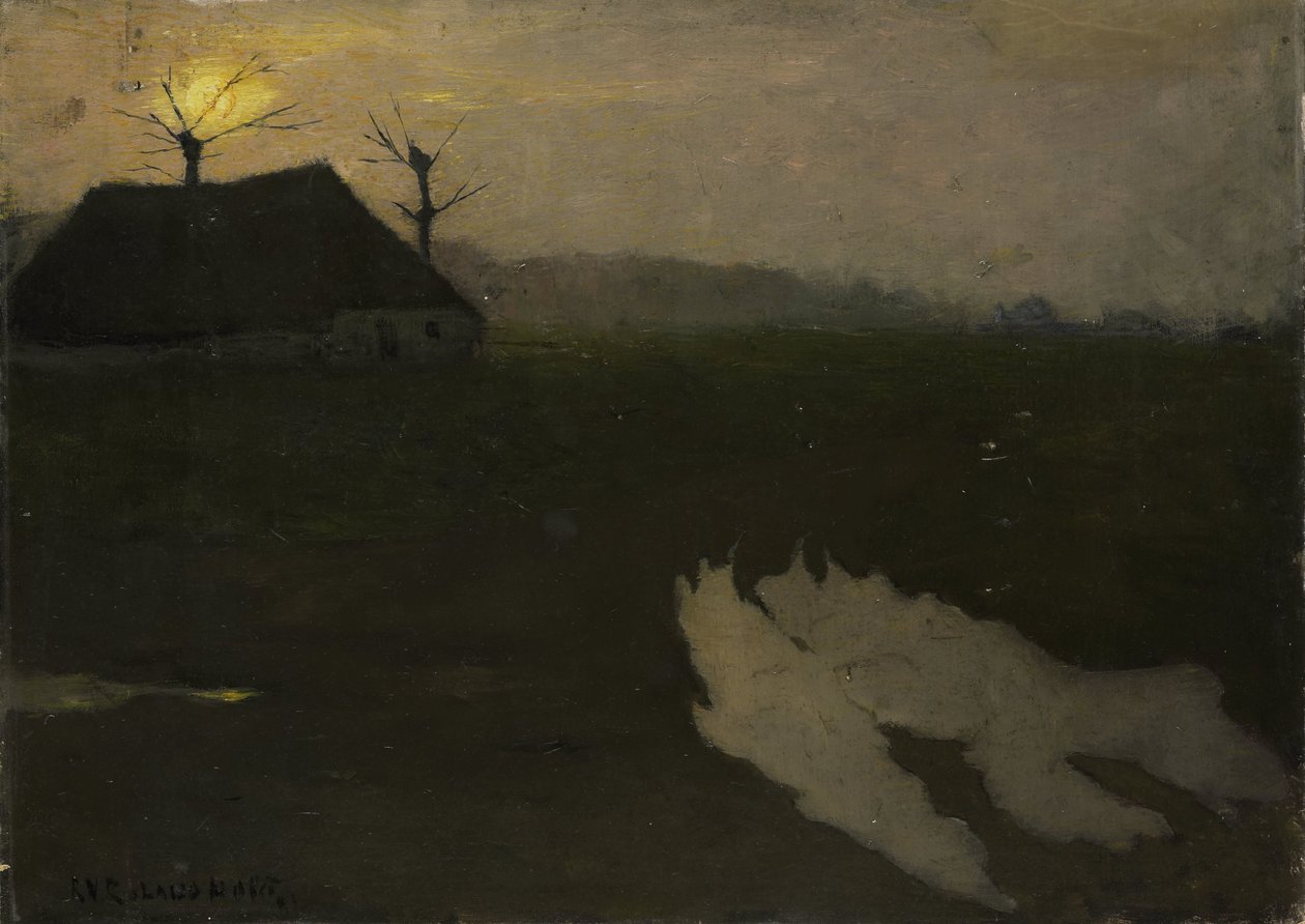 Landskap ved måneskinn av Richard Nicolaüs Roland Holst