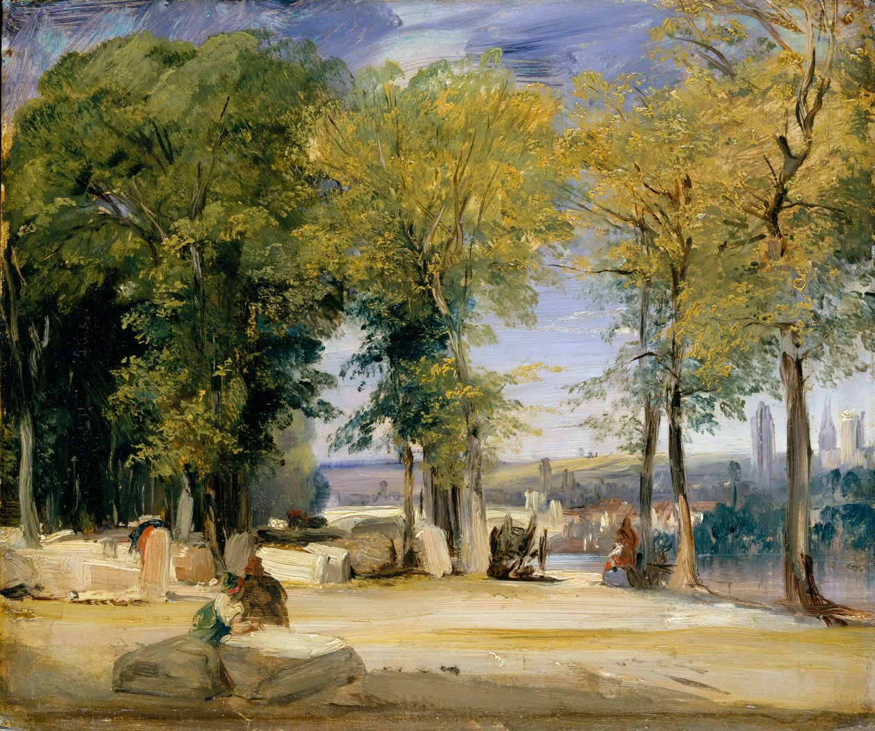 Utsikt nær Rouen, ca. 1825. av Richard Parkes Bonington
