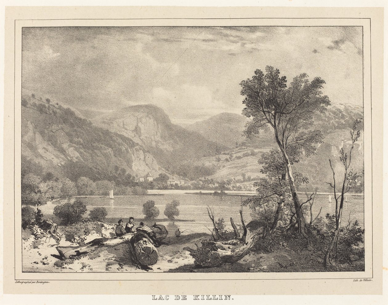 Killin Lake av Richard Parkes Bonington after Francois Alexandre Pernot