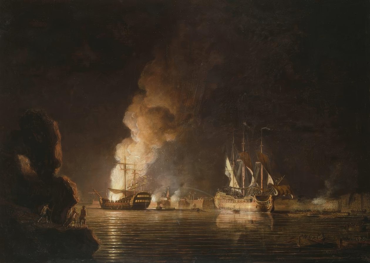 Erobring av Louisbourg 1758 / Gem. v. Paton. av Richard Paton