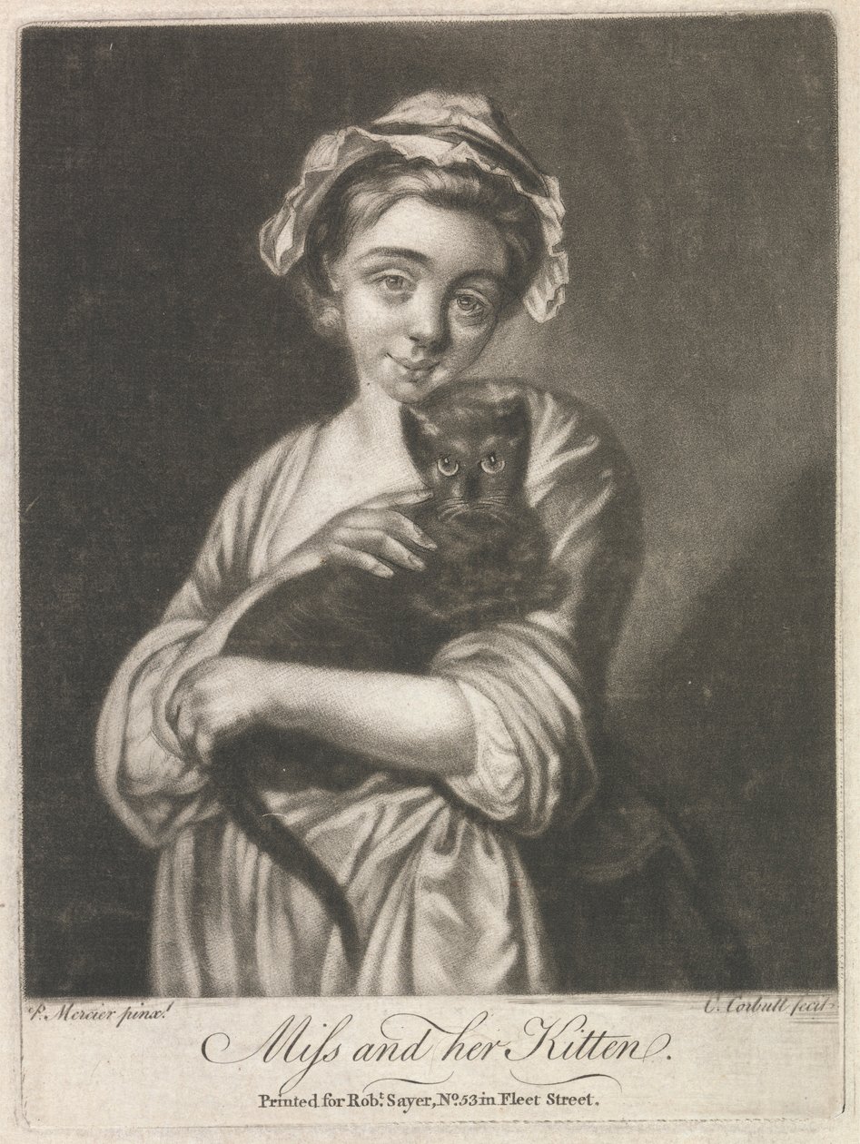 Frøken og kattungen hennes (Rural Life) av Richard Purcell