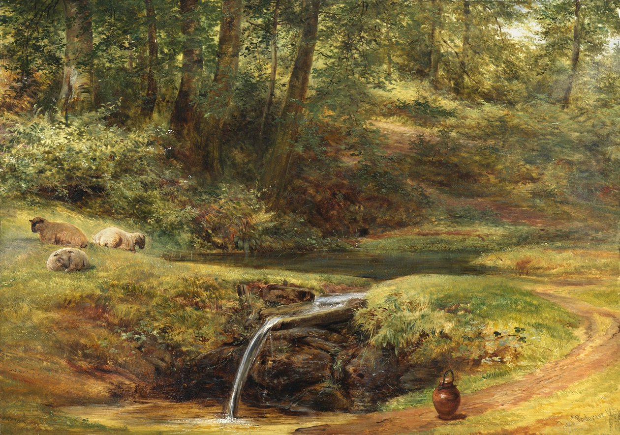 Studie for The Sylvan Spring, 1854 av Richard Redgrave