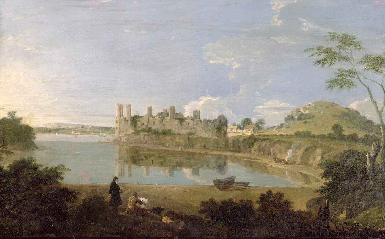 Caernarvon Castle, c.1745-50 (oil on canvas)   1416844   no       norwegian Successfully Translated  Original: Green Meadows, 1854. Translat: Green Meadows, 1854. 1200575 no norwegian Successfully Translated Original: Justice (or Equity), with Injustice an av Richard Wilson