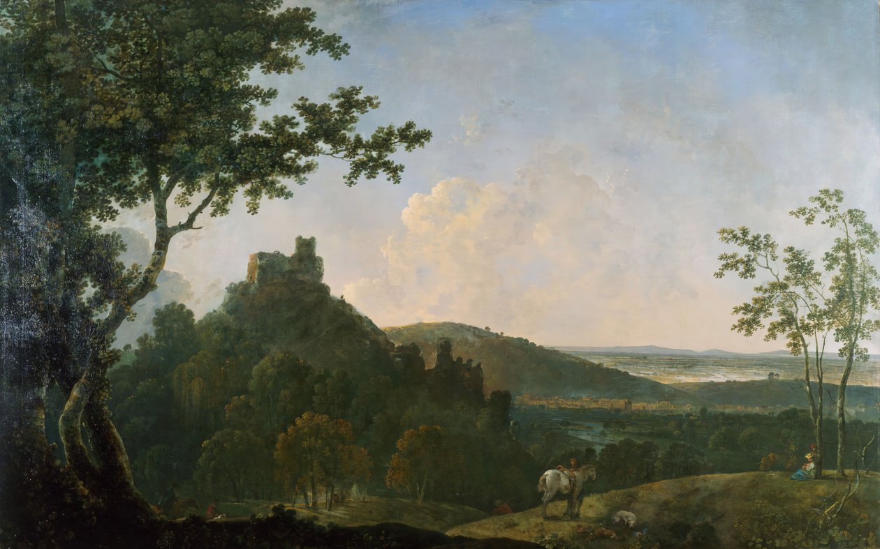 Okehampton Castle, 1771-1774. av Richard Wilson