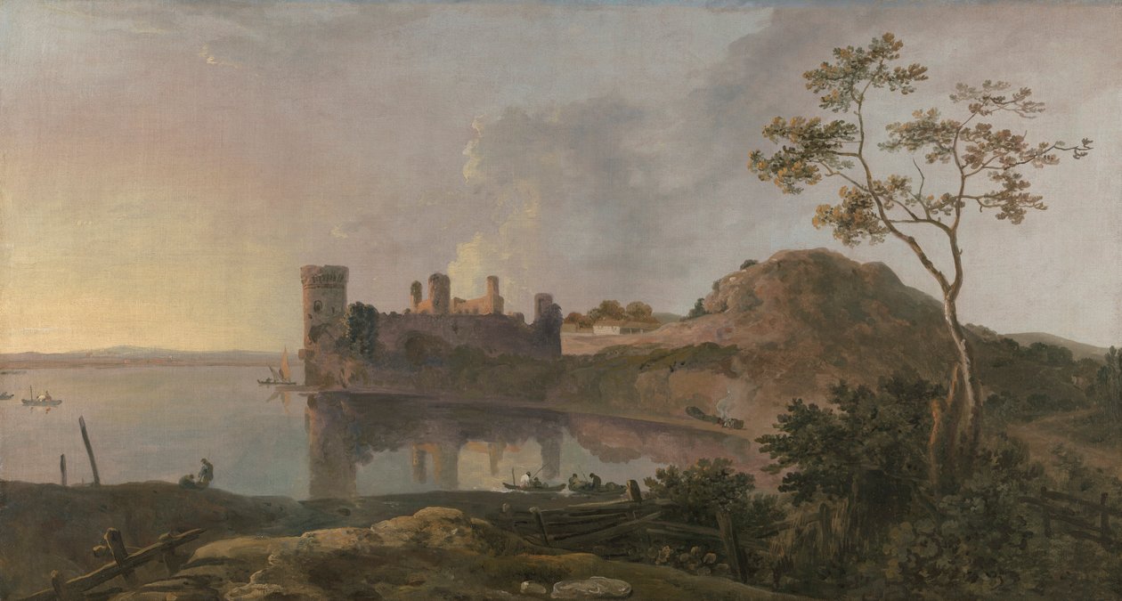 En sommerkveld (Caernarfon Castle) av Richard Wilson