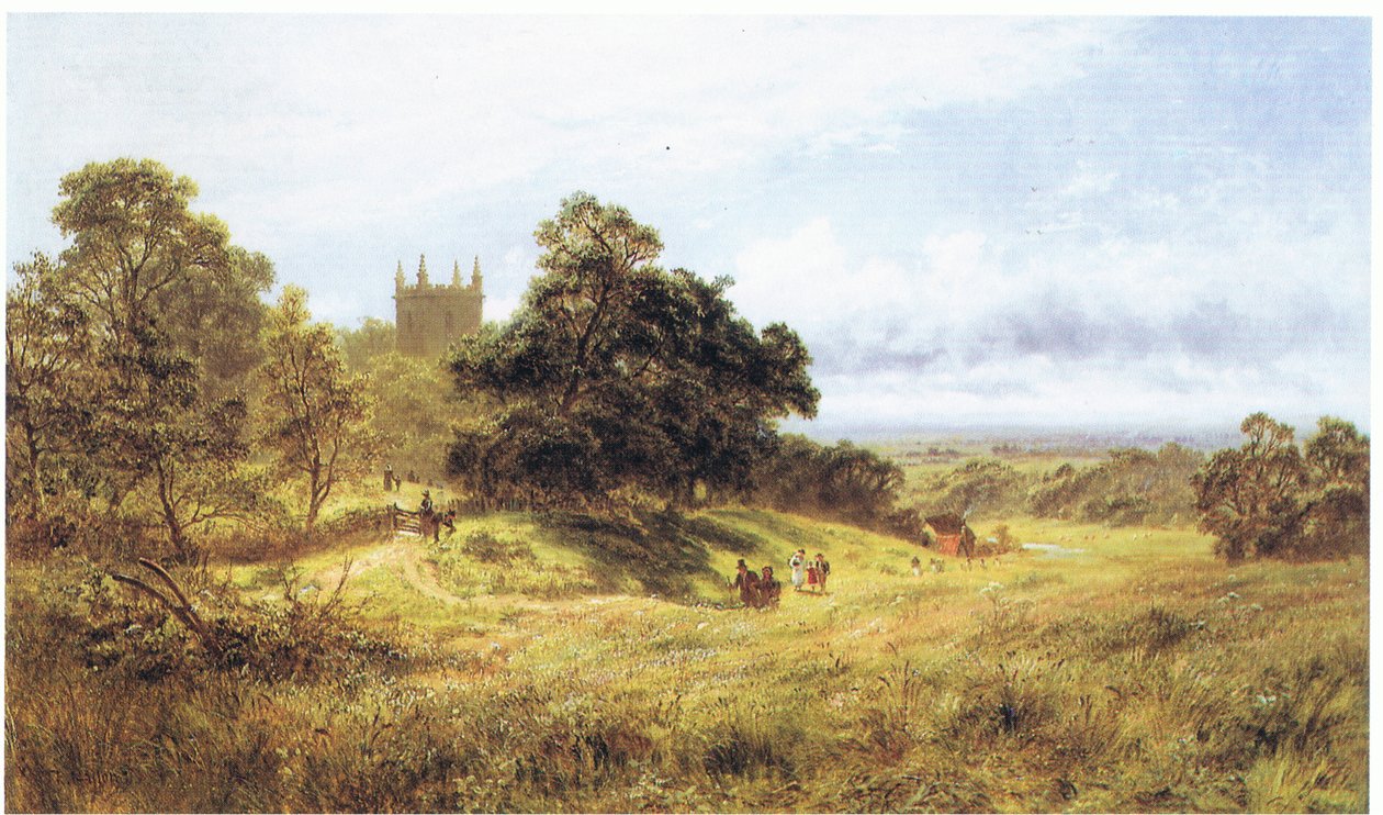 På vei til kirken, South Downs av Robert Gallon