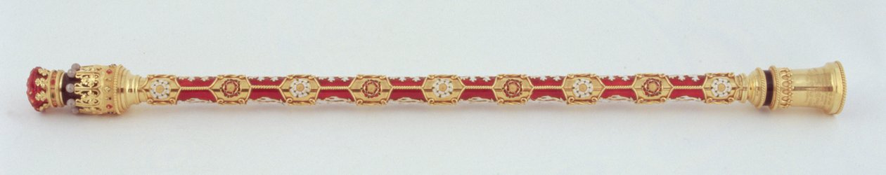 Earl Marshals stafettpinnen presentert for den femtende hertugen av Norfolk ved hans første ekteskap av College of Arms, 1877 (gull) (se også 279116) av Robert, II Garrard