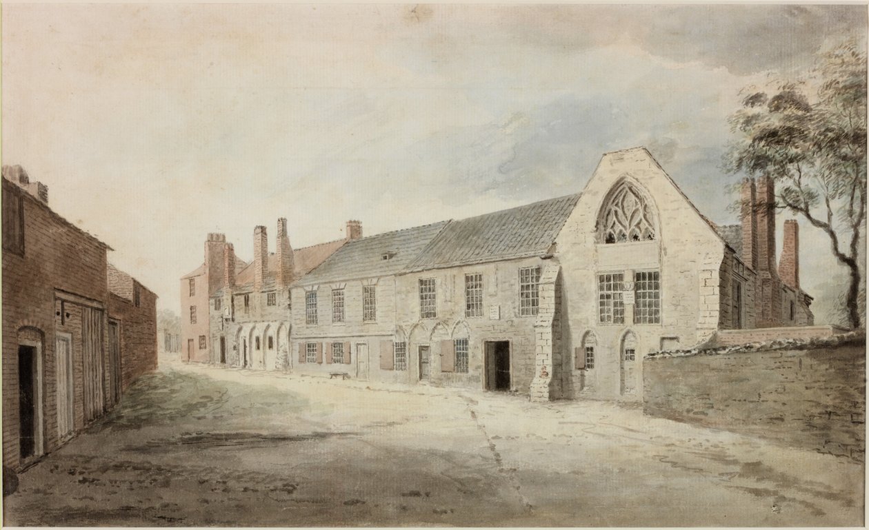 Black Friars (blekk og wc på papir) av Robert Johnson