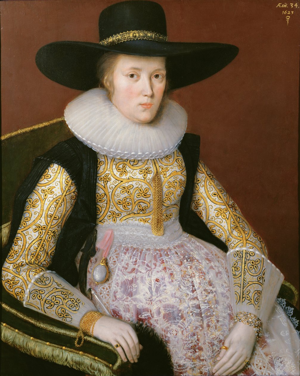 Ukjent dame, 1623 av Robert Peake