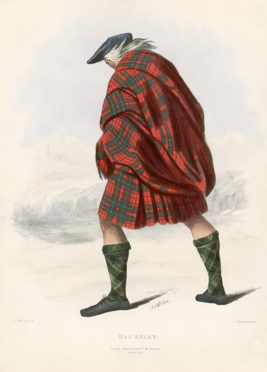 Mac Aulay, fra The Clans of the Scottish Highlands, pub.1845 av Robert Ronald McIan