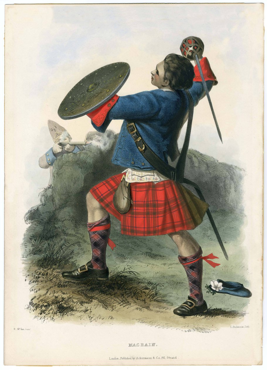 Macbain, fra The Clans of the Scottish Highlands, pub.1845 av Robert Ronald McIan
