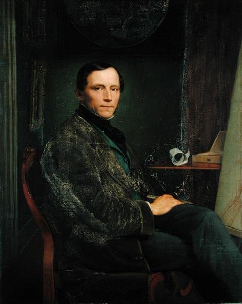 Selvportrett, 1856 av Robert Schneider