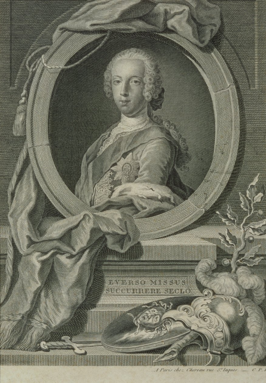 Prins Charles Edward Stuart (1720-88) (kobberstikk) av Robert Strange