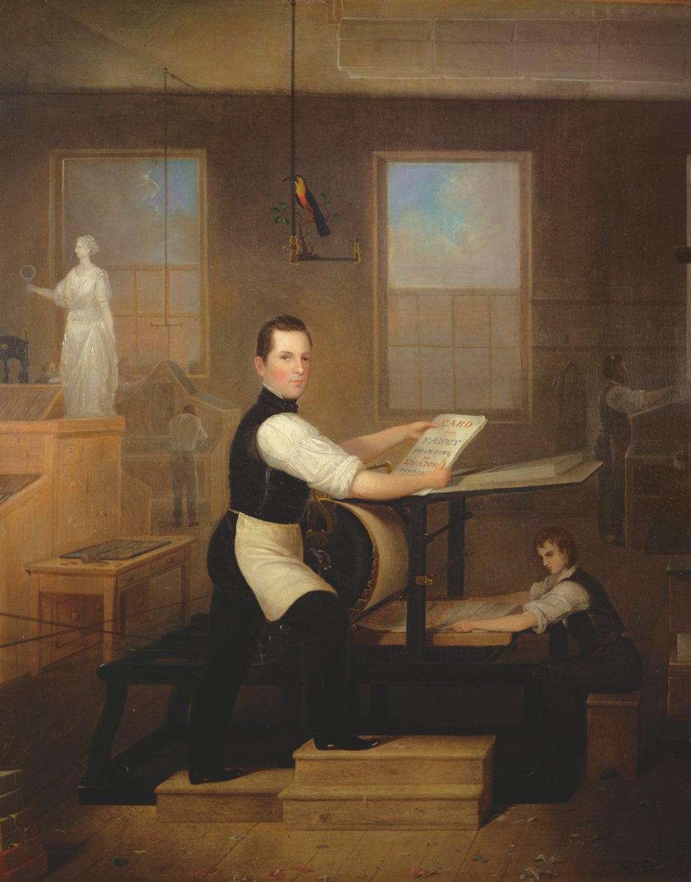 Howell Evans og hans trykkeri, 1844 av Robert Street