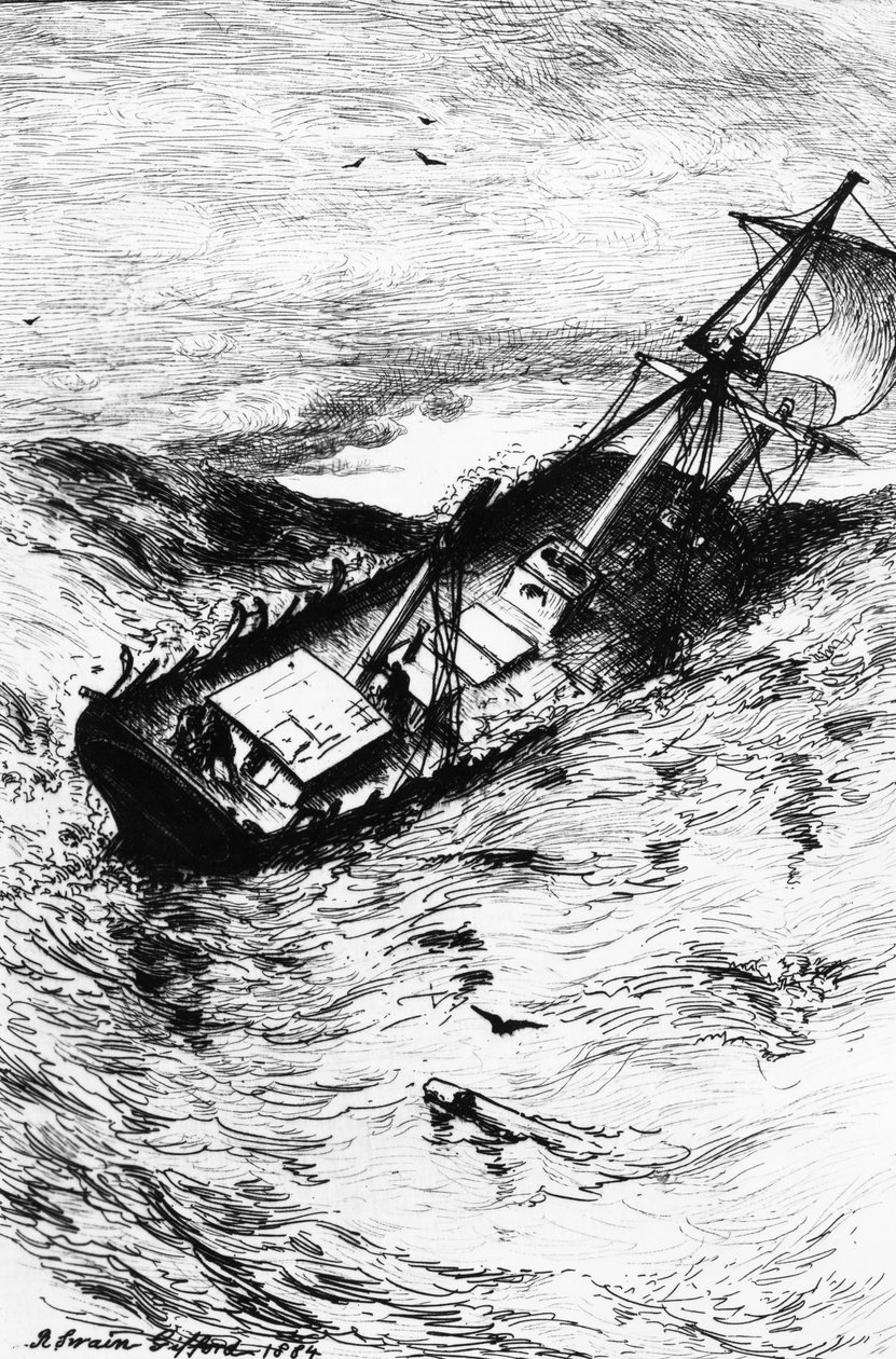 Wreck of the Grampus, illustrasjon fra 