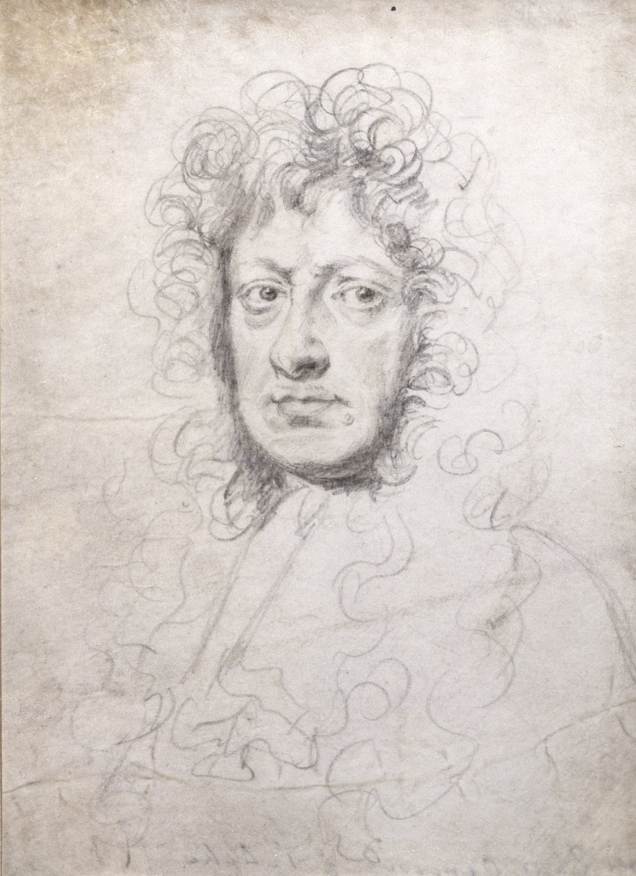 Portrett av James II (1633-1701) (blyant på vellum) av Robert White