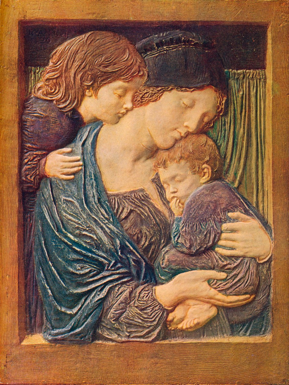 Mor og barn, c1900 av Robert Anning Bell