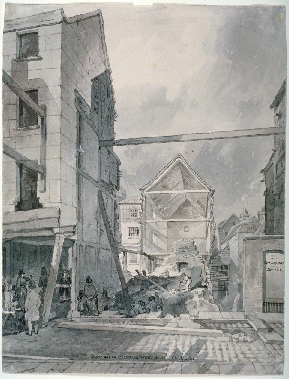 Chick Lane, London, 1825 av Robert Blemmell Schnebbelie