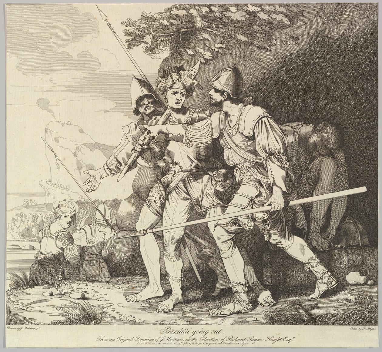 Banditti går ut, 9. november 1780. av Robert Blyth
