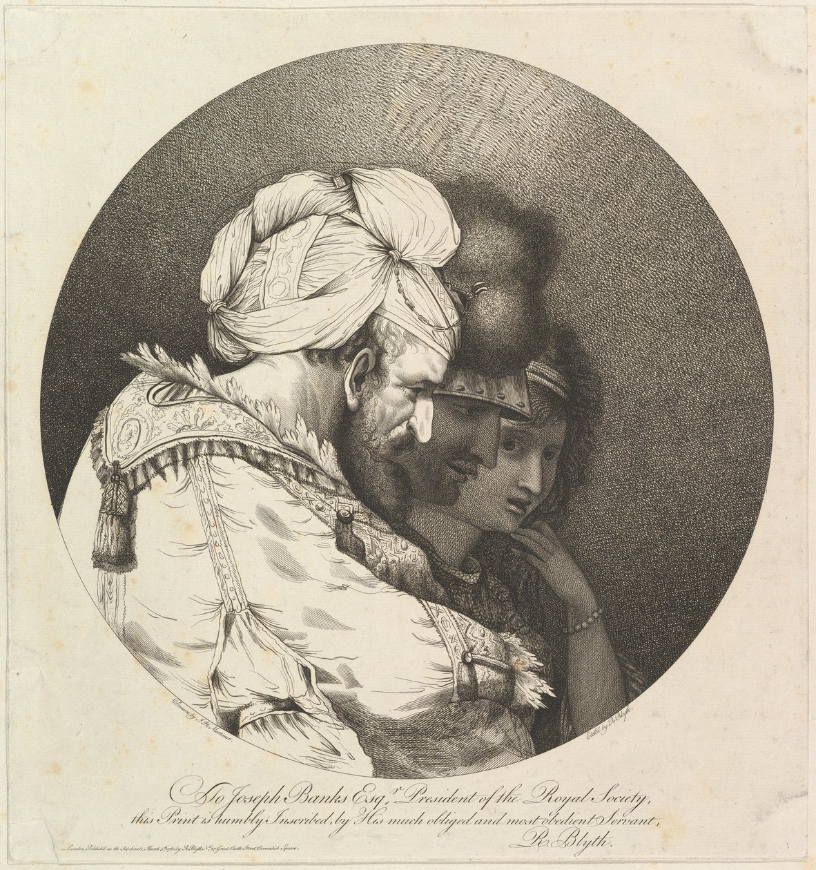 Tre orientalske hoder, 5. mars 1780. av Robert Blyth