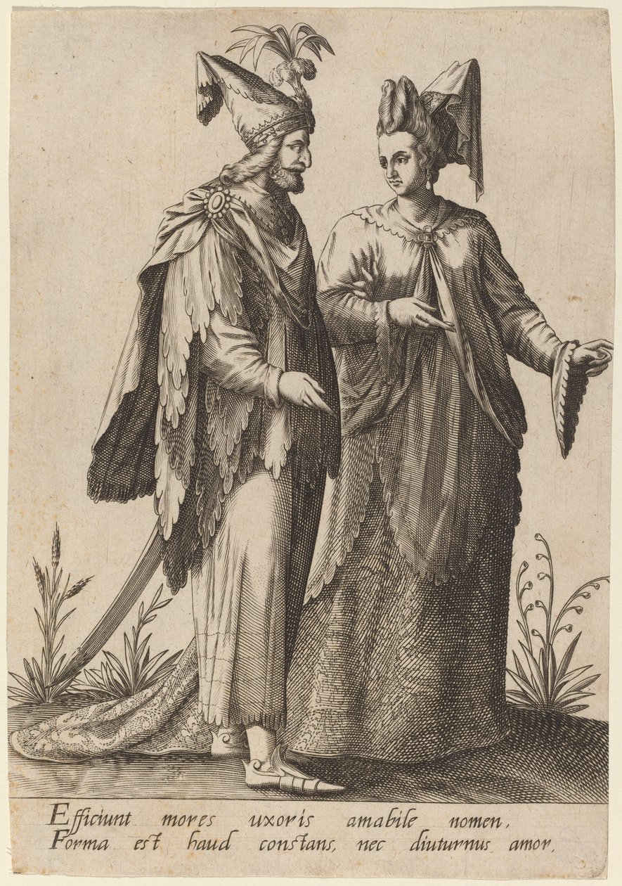De påvirker oppførselen til en kone..., 1597. av Robert Boissard